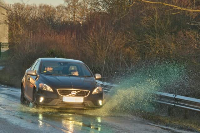 Image on the We Love Biggleswade FB page shows the 400m stretch of sewage on Dunton Road