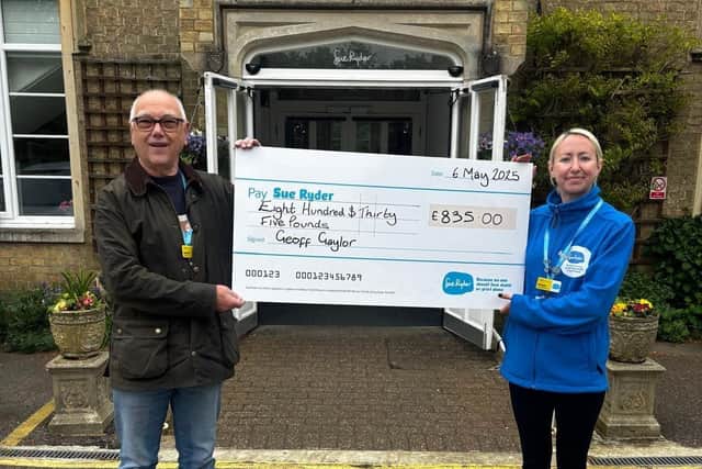 Geoff raised more than £800