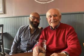 Spider Runners founder member Mike Bullock and his Dad, who received wonderful hospice care from the Sue Ryder charity before he died. Mike is organising a fundraiser in Broom to support its work