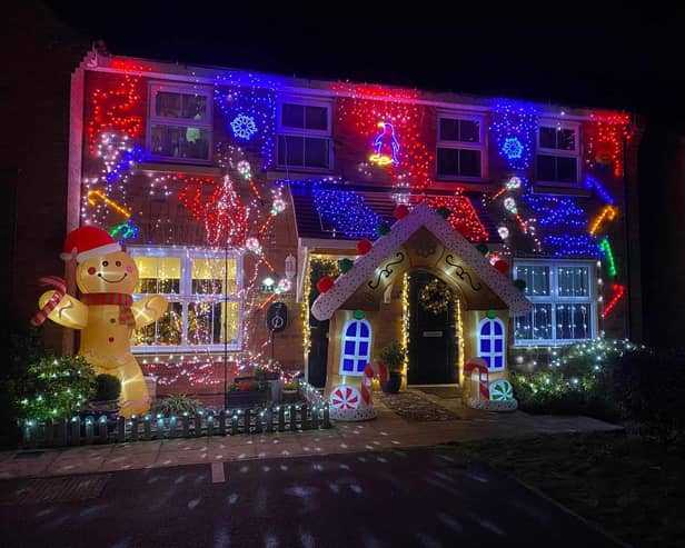The decorations were a three-day effort.