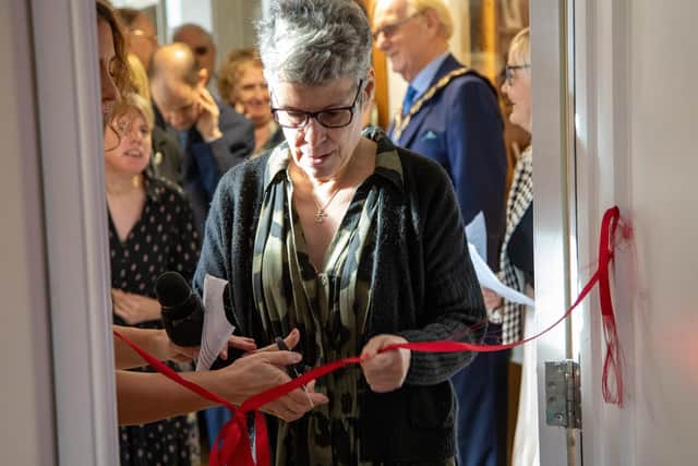 Residents helped choose the decor - and officially cut the ribbon