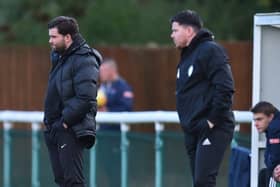 Danny Payne (left) and Jimmy Martin are now joint managers at Biggleswade Town. Photo: BTFC.