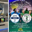 Arlesey Town FC, and right, the event poster. Images: Arlesey Town FC.