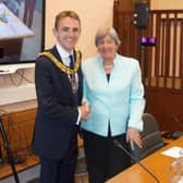 New mayor Grant Fage with his deputy Madeline Russell