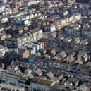File photo of an aerial view of houses.