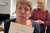 Jenny with her Royal invitation