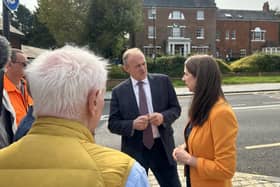 Sir Ed Davey and Emma Holland-Lindsay in Aspley Guide Image: Local Democracy Reporting Service 