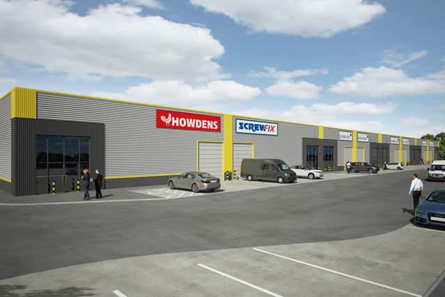 An artist's impression of the new stores.