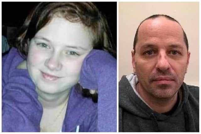 Left, Leah Croucher and right, murder suspect Neil Maxwell