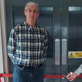Melvyn and Wendy Robinson cut the ribbon