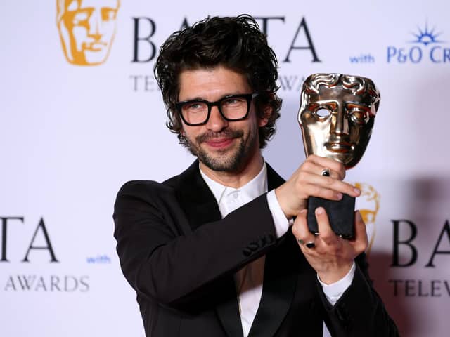 Ben Whishaw with the award for Leading Actor during the 2023 BAFTA Television Awards (Photo by Joe Maher/Getty Images)