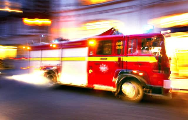 The fire service is urging people to avoid the area