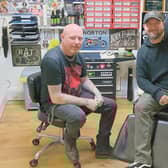 Lee and Nathan at their new studio in Sandy