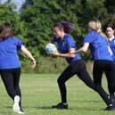 Pupils playing rugby at Stratton Upper School