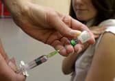 Teenager having a measles vaccination. Picture: Owen Humphreys/PA
