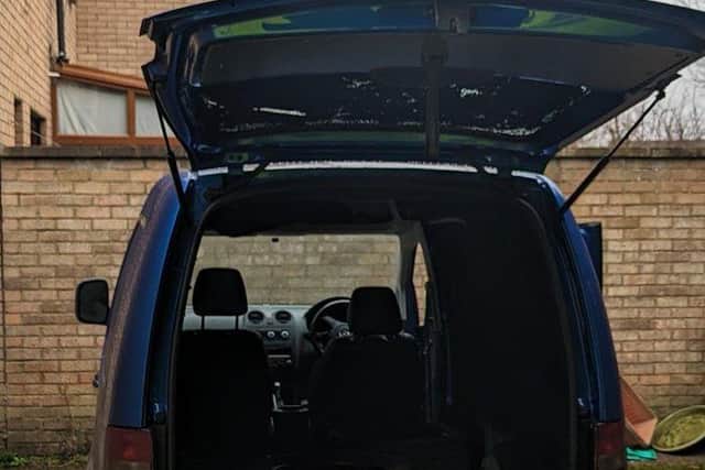 This VW Caddy was seized after it was dumped in Arlesey