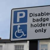 Disabled badge holders only sign