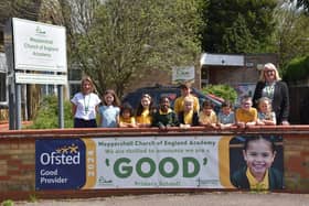 Mrs Newman, Head of School and Meppershall's amazing pupils celebrate this fantastic achievement.