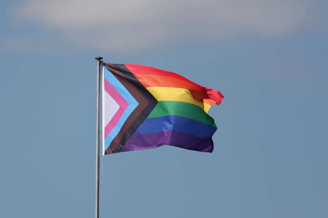 File photo of a Progress Pride Flag (Photo by Julian Finney/Getty Images)