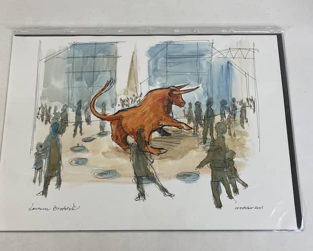 The sculptor’s sketches of the iconic Bull statue in Birmingham were found under a bed