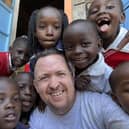 Luke Newman with some of the children in Nakuru