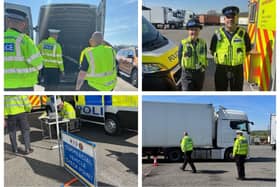 The 'day of action'. Images: Bedfordshire Police.