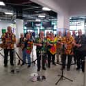 The group at Luton airport