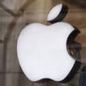 Logo in the window of an Apple Store. PIC: Yui Mok/PA Wire