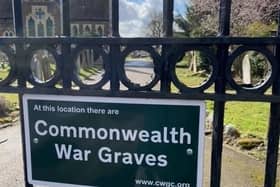 New signage has been installed at Sandy cemetery indicating the location of Commonwealth War Graves.
