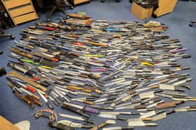 Blades recovered from Biggleswade knife bin