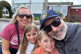 Jonathan with his wife Charlotte and children Lucy and Tom