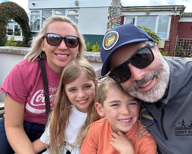 Jonathan with his wife Charlotte and children Lucy and Tom