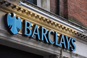 The signage of a branch of Barclays bank.  (Photo by Oli Scarff/Getty Images)