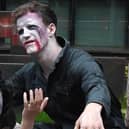 Alistair Strathern, who hopes to take Nadine Dorries' seat for Labour, taking part of a zombie-themed Greenpeace protest outside the Home Office in London (Chris J Ratcliffe/Greenpeace/PA Wire)