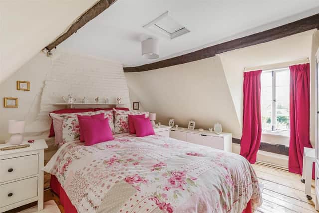 Dame Barbara Cartland’s bedroom decorated in her beloved shades of pink