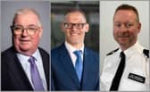From L to R: Police and Crime Commissioner John Tizard; Central Bedfordshire Council leader Adam Zerny; Chief Constable Trevor Rodenhurst