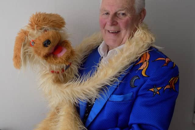 Talented Fred recently added ventriloquism to his performance repertoire.