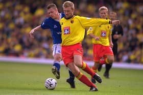 Exit: Darren Ward, in action for Watford, has left Arlesey Town