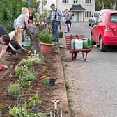 The community garden which residents say will be destroyed by heavy machinery