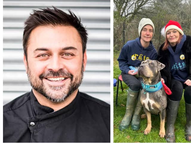 Dhruv (left) and members of the RATS team with a four-legged friend. Images supplied by RATS.