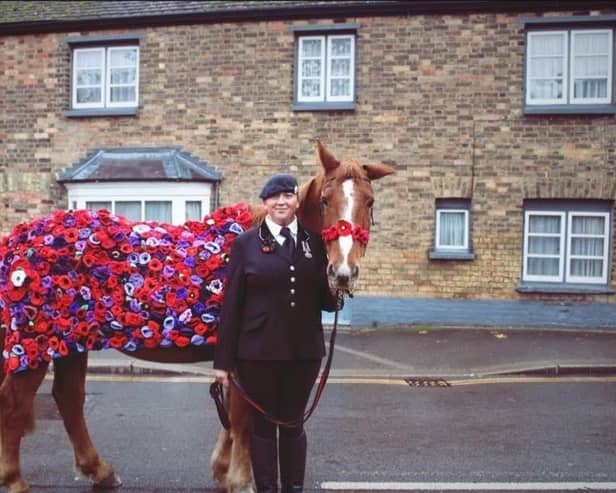 Sandy high street after leading the parade in Sandy 2023