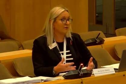 Anna Villette at Bedfordshire Police and Crime Panel on Tuesday, November 7. Picture: Bedfordshire Police and Crime Panel