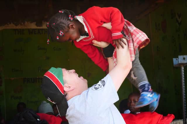 Luke Newman during his visit to Kenya