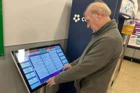 Customer using the terminal. Picture: Office of the Police and Crime Commissioner