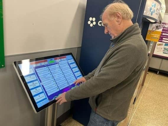Customer using the terminal. Picture: Office of the Police and Crime Commissioner