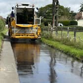 An example of the surface dressing being done by Central Beds Council