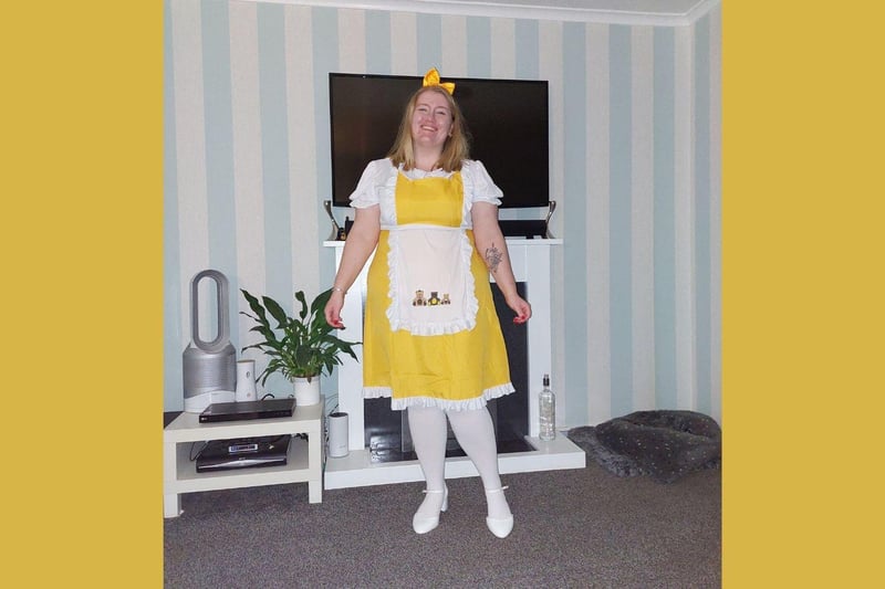 Not just for students! Katie Wren, a teacher at Raynsford Church of England Academy, is dressed as Goldilocks - and was snapped by her dad!