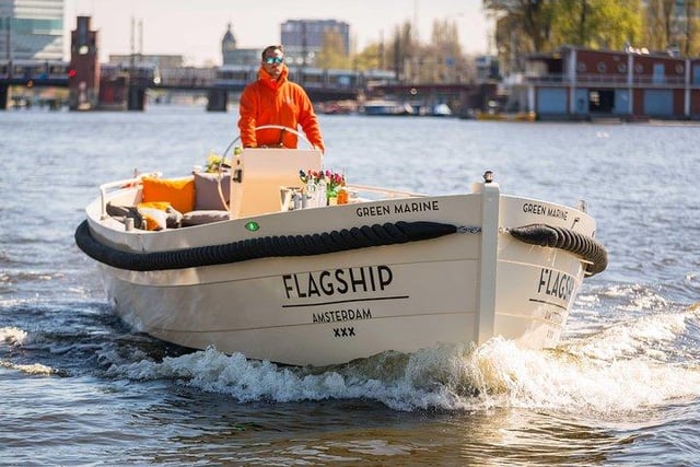 Amsterdam's scenic canals are famous for a reason - enjoy a tour of the city on an open air boat, visiting landmarks like the Anne Frank House, the Jordaan, Rijksmuseum and more. Provided by Flagship Amsterdam.