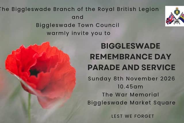 Remembrance. Image: Biggleswade Town Council.