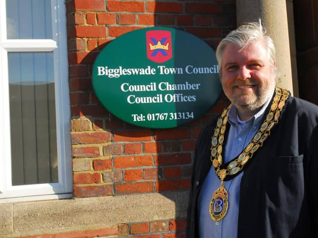 Tim Woodward during his time as Mayor of Biggleswade.
